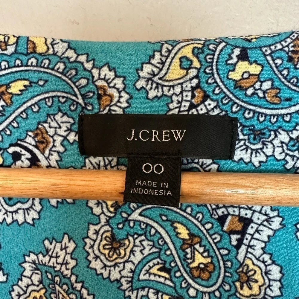 J.Crew Drapey Puff Sleeve Maxi Dress in Paisley Bunch 00